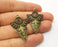 2 Antique Bronze Charms Antique Bronze Plated Charms (37x24mm)  G18815