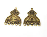 2 Antique Bronze Charms Connector Antique Bronze Plated Charms (33x25mm)  G18817