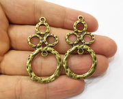2 Antique Bronze Charms Antique Bronze Plated Charms (47x24mm)  G18821