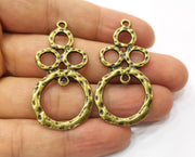 2 Antique Bronze Charms Antique Bronze Plated Charms (47x24mm)  G18821