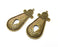 2 Antique Bronze Charms Antique Bronze Plated Charms (56x25mm)  G18826