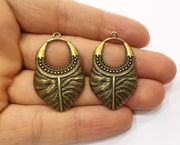2 Antique Bronze Charms Antique Bronze Plated Charms (40x24mm)  G18831