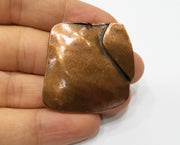 Curved Charms Antique Copper Plated Charms (40x39mm)  G19397