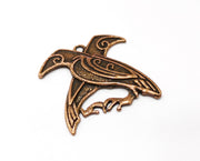 2 Bird Charms Antique Copper Plated Charms (34x32mm) G19403