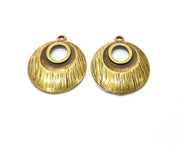 2 Antique Bronze Charms Antique Bronze Plated Charms (30x25mm)  G18839