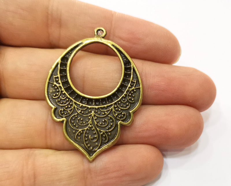 2 Antique Bronze Charms Antique Bronze Plated Charms (48x33mm) G18840
