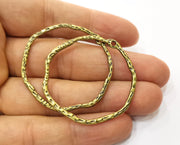 10 Antique Bronze Circle Charms Antique Bronze Plated Charm (43 mm)  G18843