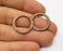 10 Circle Connector Antique Copper Plated Hammered Round Connector (20mm) G19409