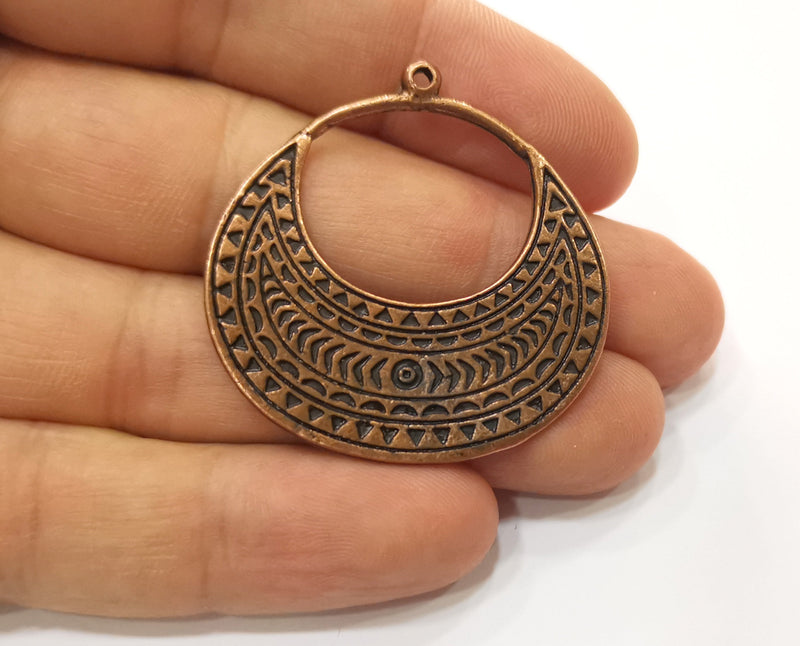 2 Copper Charms Antique Copper Plated Charms (39x40mm)  G18861