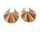 2 Oyster Copper Charms Antique Copper Plated Charms (38x36mm)  G18874
