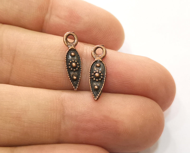 20 Copper Charms Antique Copper Plated Charms (18x4mm)  G18880