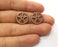 8 Copper Gearwheel Charms Antique Copper Plated Charms (18mm)  G18882