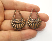 2 Copper Charm Antique Copper Plated Charm (39x26mm) G18883