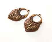 2 Copper Charms Antique Copper Plated Charms (40x24mm)  G18891