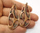 2 Copper Charms Antique Copper Plated Charms (56x23mm)  G18896