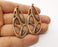 2 Copper Charms Antique Copper Plated Charms (56x23mm)  G18896
