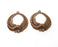 2 Copper Leaf Charms Antique Copper Plated Charms (38x33mm)  G18897