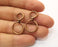 8 Copper Eight Shape Charms Antique Copper Plated Charms (30x17mm)  G18903