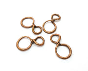 8 Copper Eight Shape Charms Antique Copper Plated Charms (30x17mm)  G18903