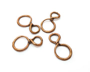 8 Copper Eight Shape Charms Antique Copper Plated Charms (30x17mm)  G18903