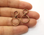 8 Copper Eight Shape Charms Antique Copper Plated Charms (30x17mm)  G18903