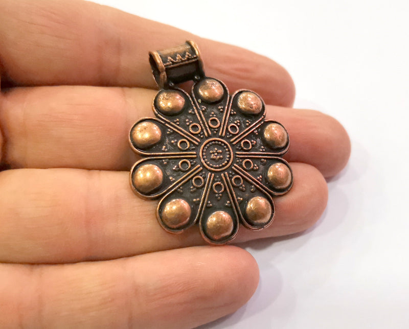 Copper Pendant Antique Copper Plated Pendant (46x38mm)  G19447