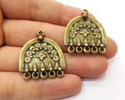 2 Antique Bronze Charms Antique Bronze Plated Charms (33x30mm)  G18928