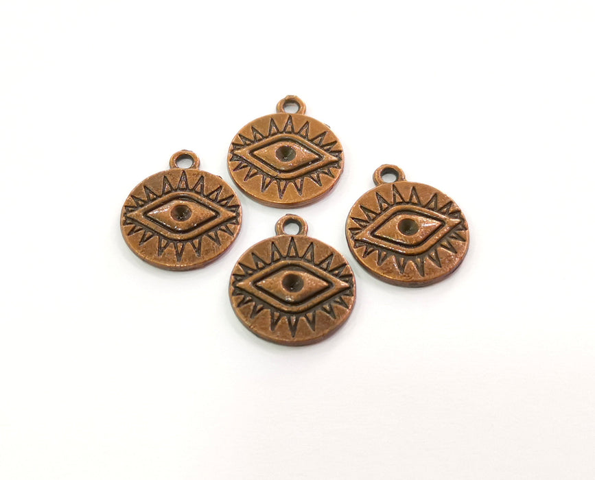 10 Eye Charms Antique Copper Plated Charms (18x15mm) G19465