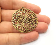 2 Antique Bronze Charms Antique Bronze Plated Charms (40mm)  G18930