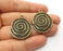 2 Antique Bronze Charms Antique Bronze Plated Charms (34x27mm)  G18931