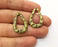 4 Antique Bronze Hammered Drop Charms Antique Bronze Plated Charms (28x18mm)  G18935
