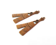 2 Copper Tepee Charms Antique Copper Plated Charms (51x21mm)  G19476