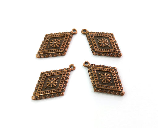 10 Copper Charms Antique Copper Plated Charms (24x15mm)  G19478