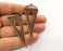 2 Copper Charms Antique Copper Plated Charms (65x25mm)  G19485