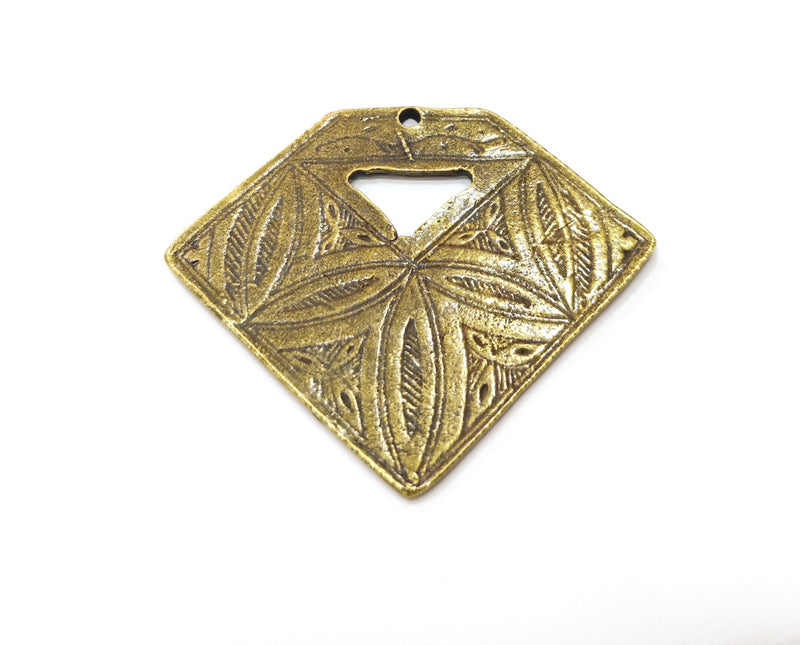 2 Antique Bronze Pendant Antique Bronze Plated Metal (54x46mm) G18946