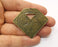 2 Antique Bronze Pendant Antique Bronze Plated Metal (54x46mm) G18946
