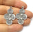 2 Silver Charms Antique Silver Plated Charms (35x21mm)  G17185
