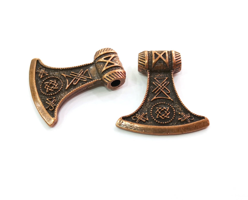 Hatchet Charms Antique Copper Plated Charms (36x34mm)  G19491