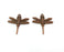 4 Dragonfly Charms Antique Copper Plated Charms (31x28mm)  G19499