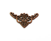 2 Copper Charms Antique Copper Plated Charms (25x43mm)  G19501