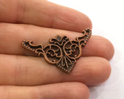 2 Copper Charms Antique Copper Plated Charms (25x43mm)  G19501