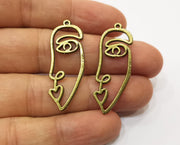 4 Antique Bronze Charms Antique Bronze Plated Charms (39x16mm)  G18960