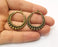 2 Antique Bronze Charms Antique Bronze Plated Charms (35x31mm)  G18966