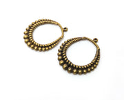 2 Antique Bronze Charms Antique Bronze Plated Charms (35x31mm)  G18966