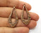 2 Copper Charms Antique Copper Plated Charms (42x19mm)  G18975