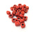 8 Cube Red Glass Beads 9x9 mm (3.8mm beads inner size) G18978