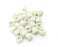 8 Cube White Glass Beads 9x9 mm (3.8mm beads inner size) G18984