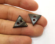 5 Coconut Wood Findings Coconut Tree Natural Sew-on button 16x16 mm  G18988