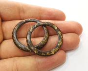 5 Coconut Wood Findings Coconut Tree Natural Spacer Charm 34 mm  G18996