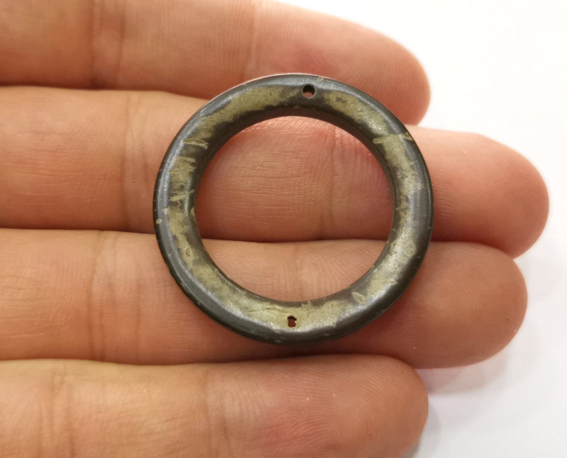 2 Coconut Wood Findings Coconut Tree Natural Spacer Connector 35 mm  G19003